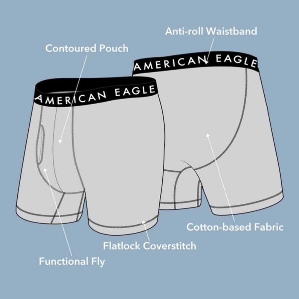 Nwt - American Eagle Multi 3-Pack Solid 6” Classi… - image 8